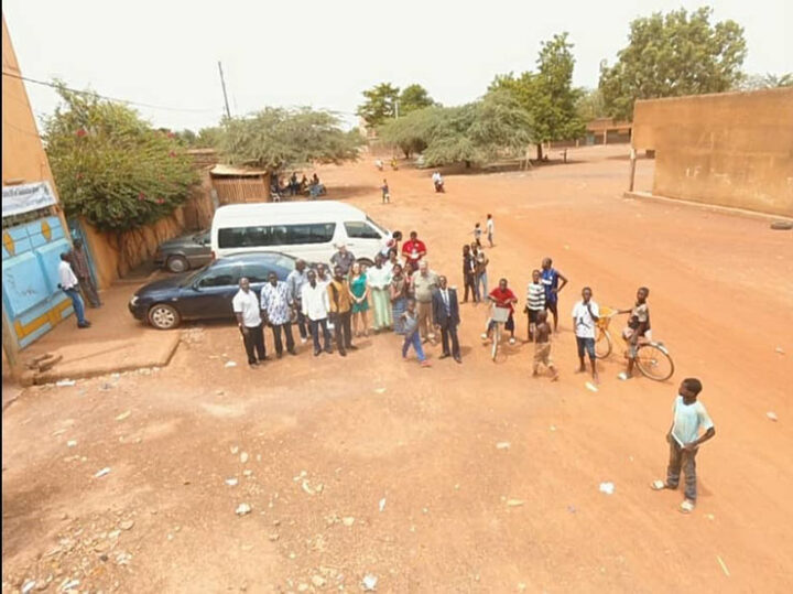 The UAV looking back at the team from above outside of ISETE