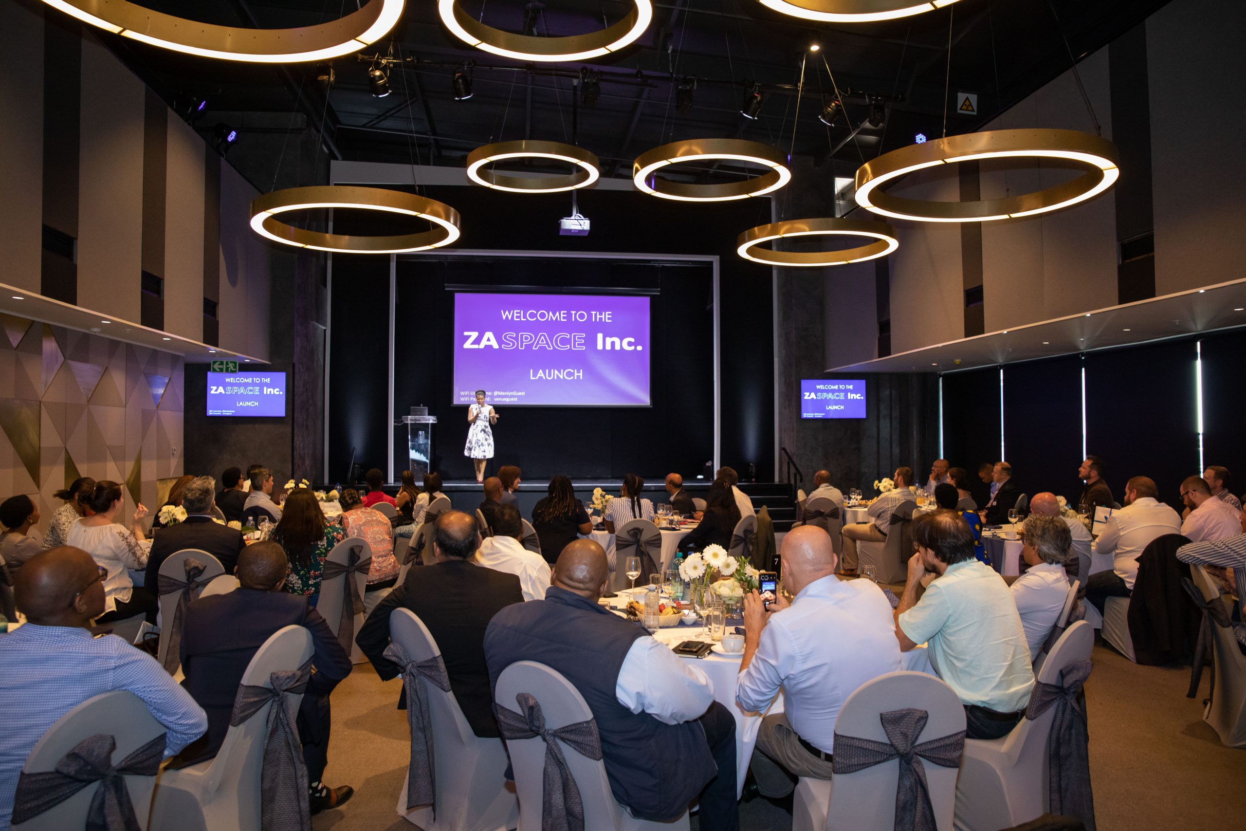 Andiswa Mlisa MD for Earth Observation at SANSA Speaking at the Launch Event