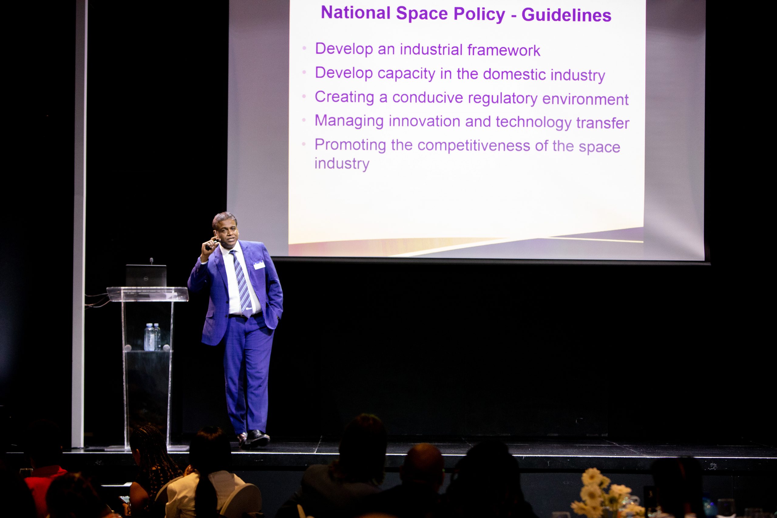 SANSA CEO Valanathan Munsami speaking at the launch event.